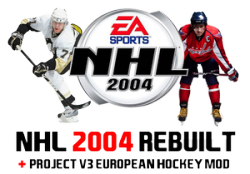 NHL04 Rebuilt + Project V3 European hockey mod